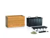 LECHUZA PALO Natural Wood 80 wide low, Vysadzovač, Voľne Náhľad obrázku produktu 2