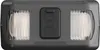 A close-up, top-down view of a black jump starter device with two illuminated lights and a central port labeled '12V OUT'. Podgląd zdjęcia produktu