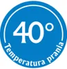 A blue circular icon with the number 40 and the text 'Temperatura prania' around it. Podgląd zdjęcia produktu