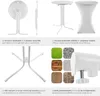 Table haute EREN pliable avec housse 90x110 cm - blanc, par Voir les images du produit 4