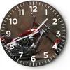 Wanduhr - Rund - Glasuhr - Motorrad Chrom Räder - 30x30cm - Produktbild-Vorschau 1