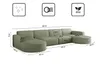 Kaiser Möbel Ecksofa Designer MODENA U XL stoff Dicker cord Produktbild-Vorschau 3