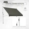 Outsunny Markise Klemmmarkise Faltarm Handkurbel Balkon 3 x Produktbild-Vorschau 6