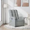 Masážní polohovací křeslo světle šedé textil Náhled obrázku produktu 2