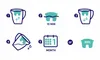 A diagram showing the steps for using a water filter cartridge. Anteprima dell’immagine prodotto