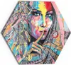 DEQORI Glasbild Echtglas 40x35 cm 'Indigene Schönheit' Produktbild-Vorschau 1