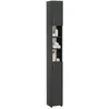 Badschrank Hochschrank schmal schwarz matt - 182x20x24 cm Produktbild-Vorschau 2