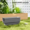 Ensemble de 5 pots de fleurs en plastique Outsunny, Voir les images du produit 5