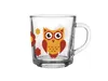 6 Tassen Motiv Eule Becher Geschirr Glas Henkel 220 ml Produktbild-Vorschau 4