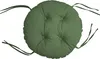 Stuhlkissen, Rundes Stuhlkissen, Sitzkissen, Olive, 35x8cm, Produktbild-Vorschau 3