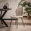 Hoyz - Stuhl Len - Boucle - Sandfarbe - 4 Stück Produktbild-Vorschau 1