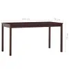 vidaXL Tavolo da pranzo marrone scuro 140 x 70 x 73 cm in Anteprima dell’immagine prodotto 5