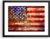Gerahmtes Poster - Schwarzer Rahmen - Amerika Flagge Produktbild-Vorschau 1
