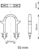 Technical drawings and dimensions of a tacker staple. Podgląd zdjęcia produktu