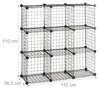 Relaxdays Steckregal Drahtgitter, 9 Fächer, DIY-Regalsystem Produktbild-Vorschau 15