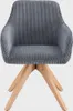 HOMLA PEMA Kordstuhl dunkelgrau 56x60x82 cm Produktbild-Vorschau 2
