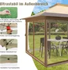 COSTWAY 3,6x3,6m Faltpavillon mit Moskitonetz, Doppeldach Produktbild-Vorschau 6