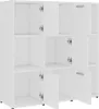 vidaXL Knihovna bílá 90x30x90 cm Dřevěný materiál Náhled obrázku produktu 5