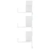A white corner shelf unit with multiple shelves, each holding a white box. Anteprima dell’immagine prodotto