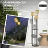 Outsunny Solar Stehlampe Rattan Solarlampen mit Lichtsensor Produktbild-Vorschau 6