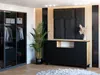STIV Möbel | Kommode 140x35x80 cm Eiche Wotan / Schwarz Produktbild-Vorschau 5