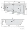 Polysan ANDRA R asymmetrische Badewanne 180x90x45cm, Produktbild-Vorschau 2