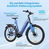 A diagram illustrating the suspension system of an electric bicycle. Produktbild-Vorschau