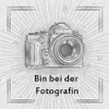 A sketch of a camera with radiating lines and text. Produktbild-Vorschau