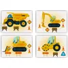 Baufahrzeuge Baustelle Walze Bagger Bilder 4er Set DIN A4 Produktbild-Vorschau 2