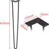 Lospitch 4x 61cm Hairpin Legs Tischbeine Tischgestell Produktbild-Vorschau 2