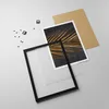 Gerahmtes Poster - Schwarzer Rahmen - Blatt golden schwarz Produktbild-Vorschau 4