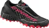 A single black and red trail running shoe is shown from a side angle against a white background. Produktbild-Vorschau