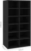 vidaXL Portascarpe nero 54x34x100,5 cm Materiale a base di Anteprima dell’immagine prodotto 8