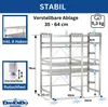 DanDiBo Ripiano regolabile per microonde in acciaio inox a Anteprima dell’immagine prodotto 11