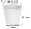 KOTARBAU® Keramik Blumentopf Übertopf ⌀ 9cm  Klassisch Weiß Produktbild-Vorschau 2
