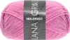 A ball of pink yarn with a label wrapped around it. Produktbild-Vorschau