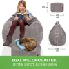 Green Bean® 2er Set Indoor XXL Sitzsack + Pouf mit Produktbild-Vorschau 2