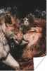 MuchoWow® Poster Löwen - Rauch - Kissen 40x60 cm - Plakate Produktbild-Vorschau 1
