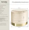 tectake® Sitzhocker mit Stauraum Coco in Samtoptik mit Produktbild-Vorschau 5