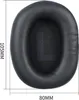 A black headphone earpad is shown from a top-down view with dimensions indicated. Náhled obrázku produktu