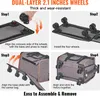 Instructions for assembling wheels onto a pet carrier bag. Podgląd zdjęcia produktu