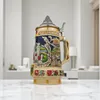 Bierkrug mit Deckel 0,7L – Traditioneller Steinkrug mit Produktbild-Vorschau 3