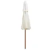 vidaXL Parasol double pont 270×270 cm mât en bois blanc Voir les images du produit 3