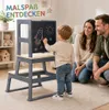 Baby Vivo Lernturm aus Holz - Mit Tafel in Grau Produktbild-Vorschau 2