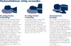 Diagrams and text explaining how to use neck support pillows in different sleeping positions. Produktbild-Vorschau