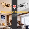 Smart LED Deckenleuchte Schwarz 90x60 cm, moderne Produktbild-Vorschau 5