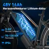 HITWAY 28" E Bike, 250W Motor,Elektrofahrrad Trekkingrad Produktbild-Vorschau 5