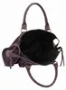 Damen-Schultertasche aus bedrucktem Wildleder mit Produktbild-Vorschau 6