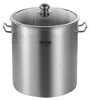 24QT Edelstahl-Suppentopf Koch-Küche-Saucen-Topf mit Deckel Produktbild-Vorschau 1