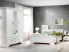 Nachttisch weiß matt 55x41x47 cm mit Schublade und Regal im Produktbild-Vorschau 9